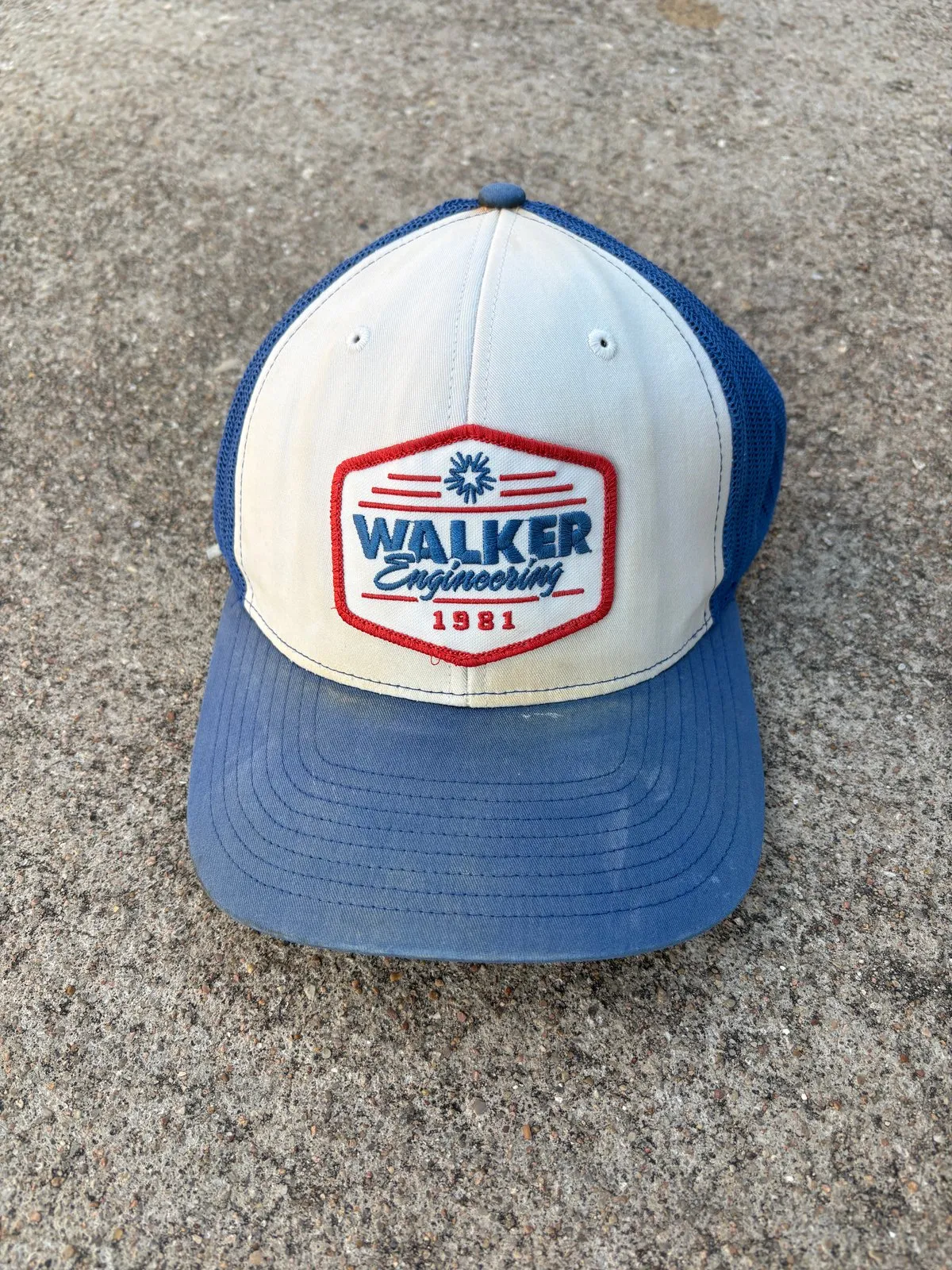 Retired blue Walker hat